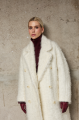 Long white women's coat